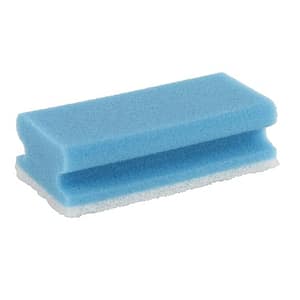 Betra schuurspons met handgrip en vlies 15cm blauw/wit
