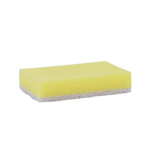 Betra schuurspons met vlies 15cm geel/wit