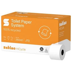 Satino HighCycle JT3 toiletpapier doppenrol 724 vel 2-lgs recycled eco/fsc 24x100 meter